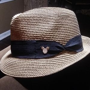 Straw fedora hat